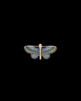 Deco Butterfly Blue Brooch