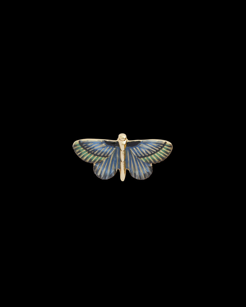 Deco Butterfly Blue Brooch