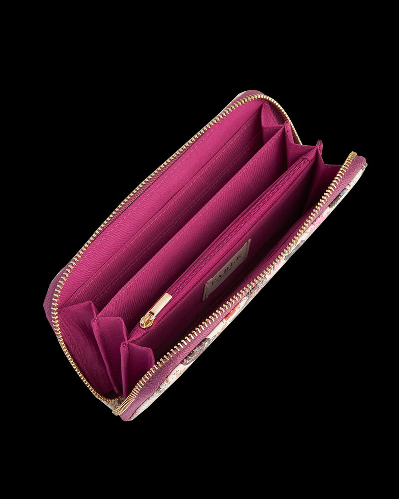 Floral Engravings Large Zip Purse