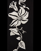 Floral Bohemian Embroidered Black Scarf