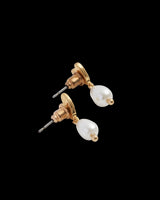 Forget-Me-Not Heart & Pearl Earrings