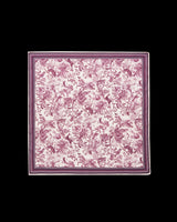 Wolf Garden Toile Burgundy Square Scarf