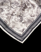 Wolf Garden Toile Black Square Scarf