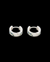 Forget Me Not Silver Mini Hoop Earrings