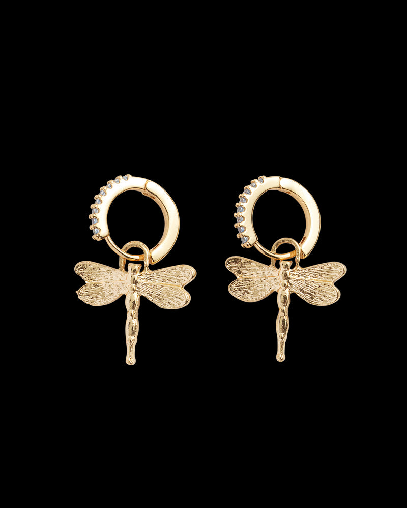 Dragonfly Crystal Earrings