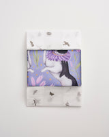 Catherine Rowe Pet Portraits Frenchie Lavender Silk Square Scarf
