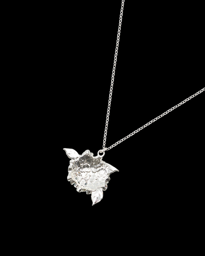 Hydrangea Silver Necklace