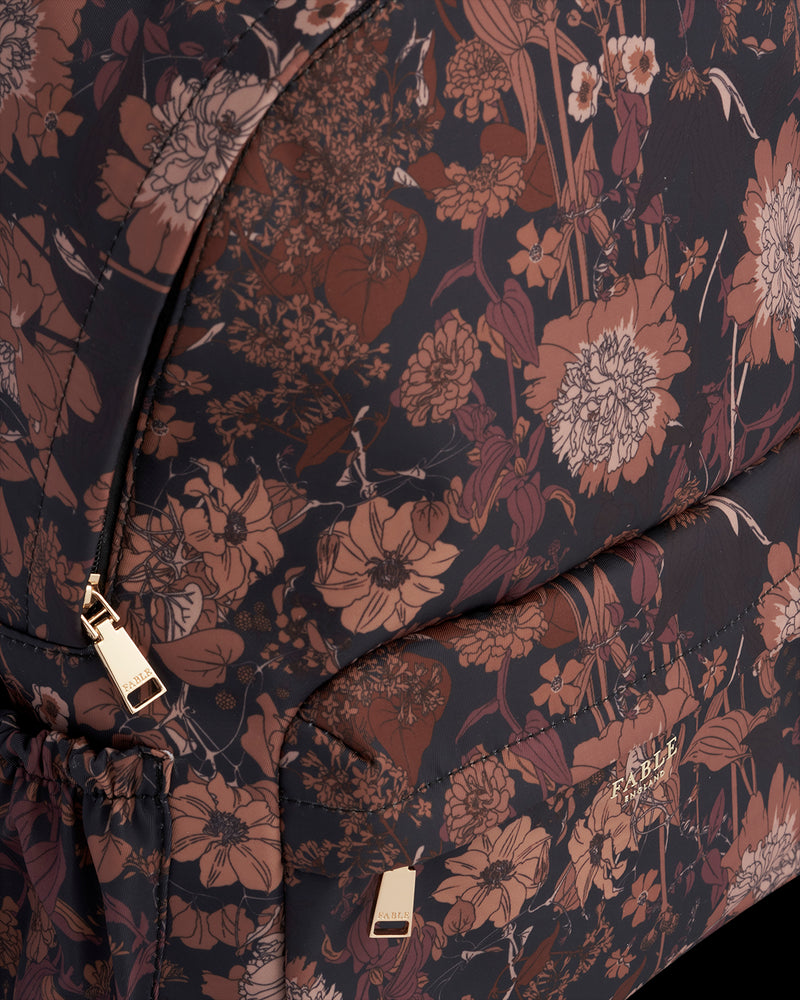 Deco Blooms Large Black Backpack