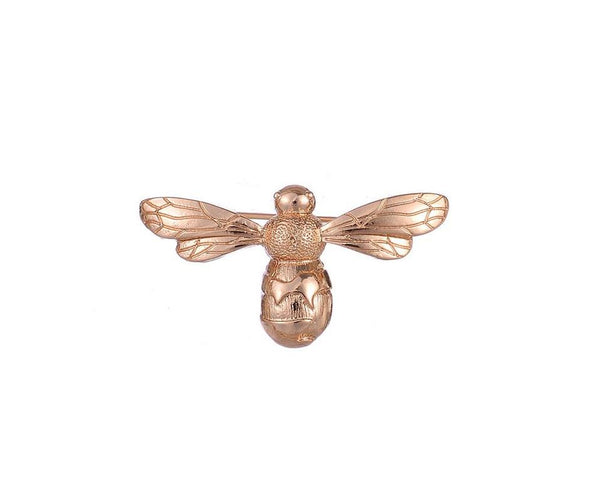 Gold Bee Brooch Green Gift Box