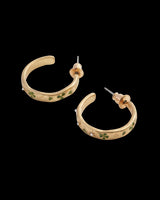Four Leaf Clover & Pearl Hoop Earrings