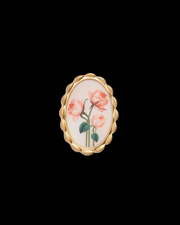 Framed Roses Brooch