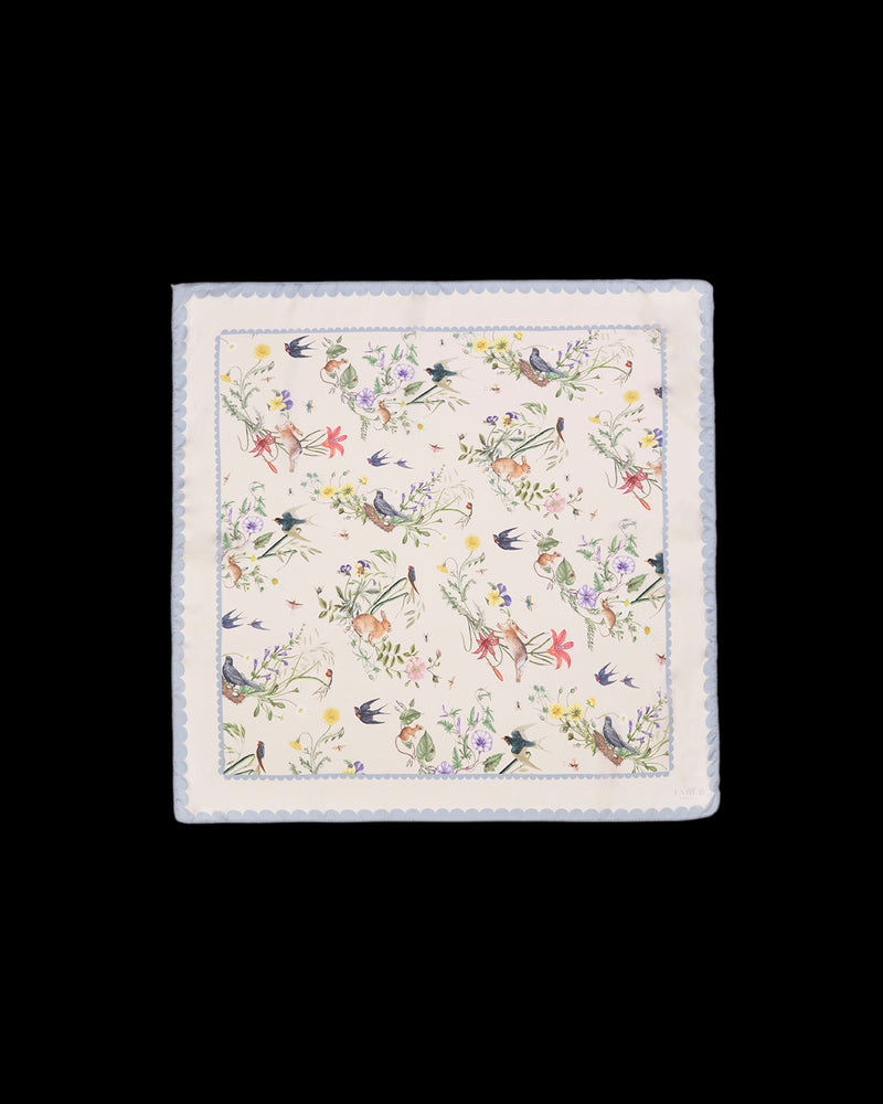 High Tea Toile Square Scarf