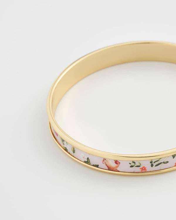 Meadow Creatures Printed Bangle - Lilac