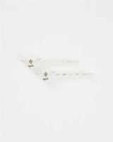 Silver Pave Bee Hair Slides