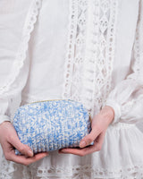 Bunny Blues Small Quilted Makeup Bag