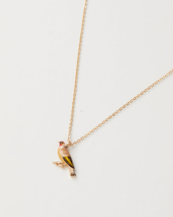 Enamel Goldfinch Short Necklace