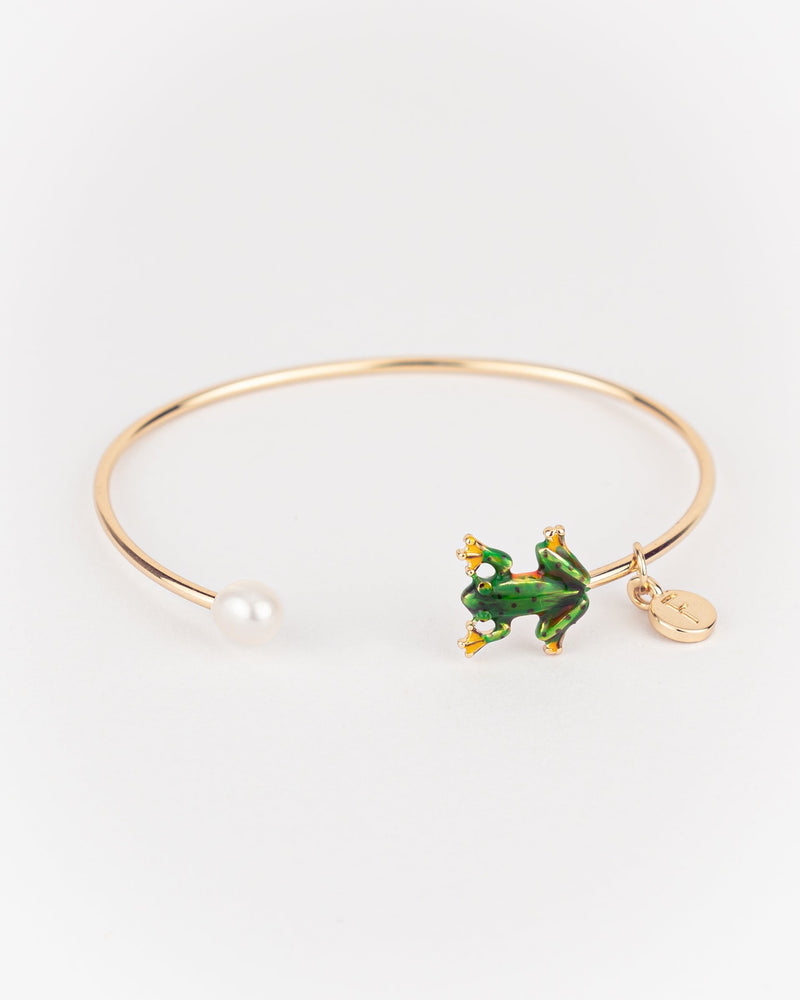 Enamel Frog Bangle