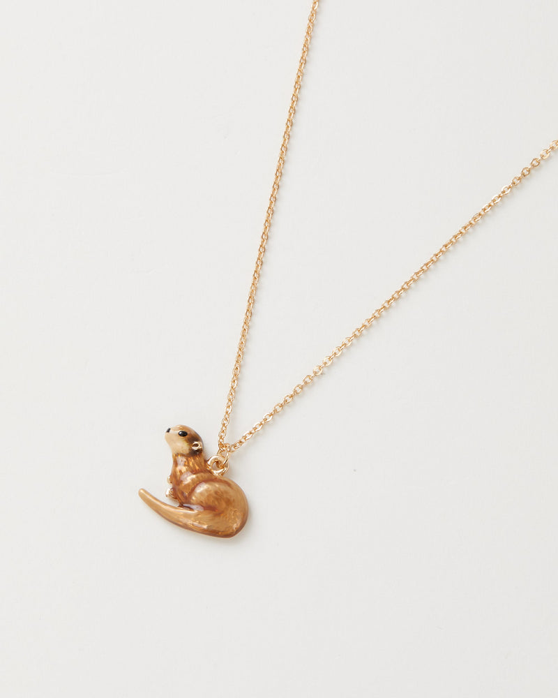 Enamel Otter Short Necklace