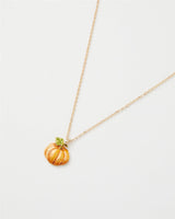 Enamel Pumpkin Short Necklace