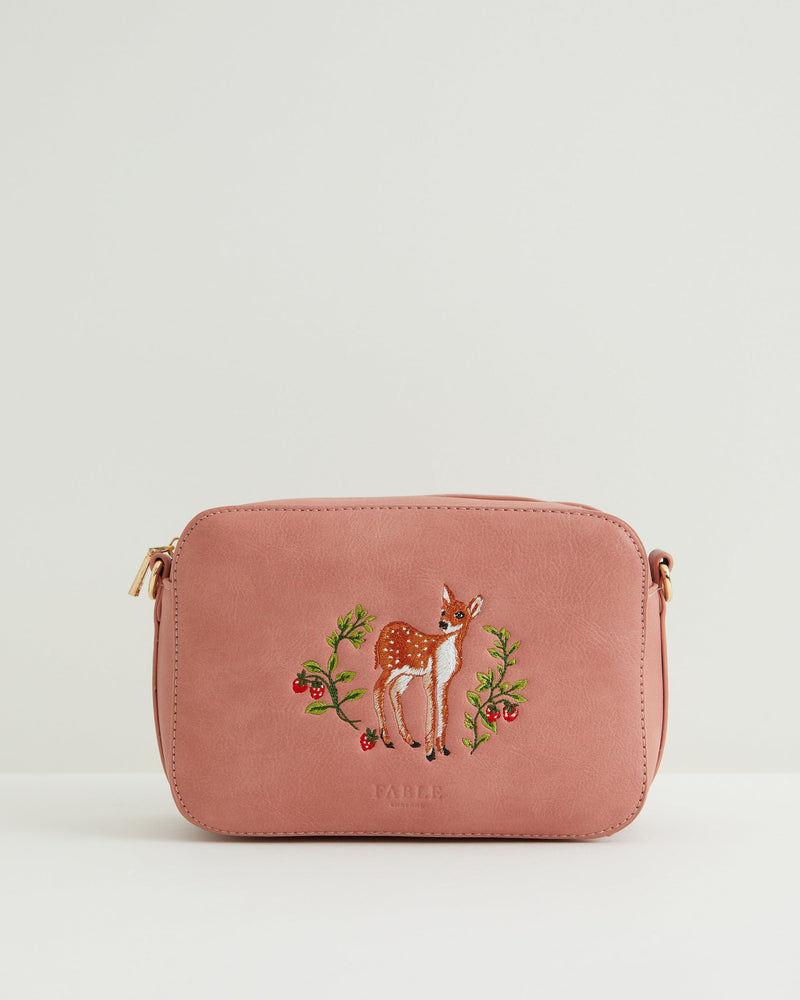 Fawn Embroidered Camera Bag