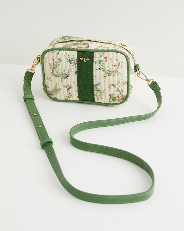 Toile de Jouy Olive Green Camera Bag