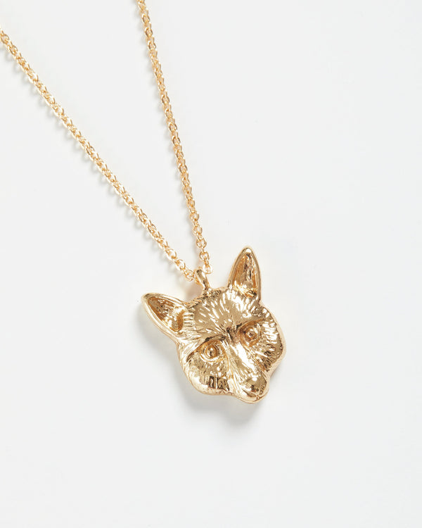 Fable England Gold Fox Short Necklace