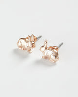 Fable England Rose Gold Rabbit Stud Earrings