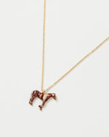 Fable England Enamel Farm Horse Short Necklace