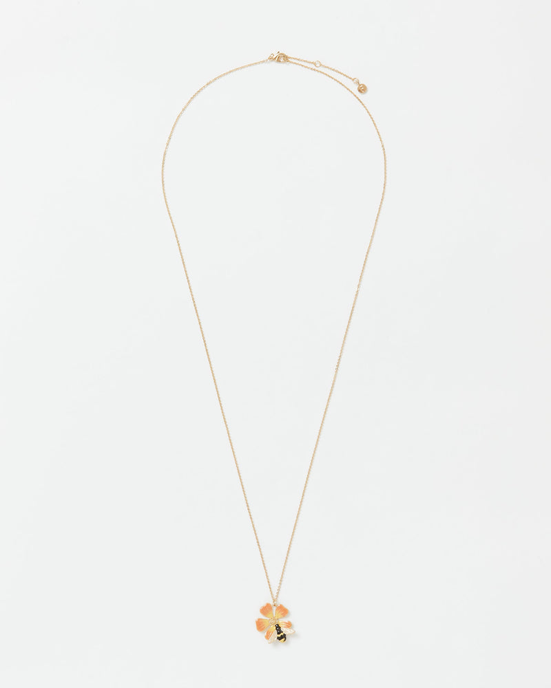 Fable Enamel Bloom & Bee Long Necklace