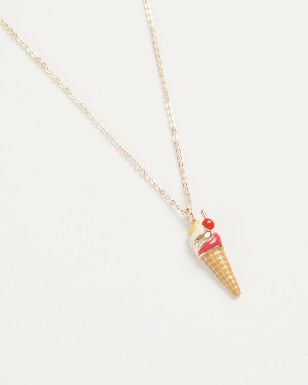 Fable England Enamel Ice-Cream Long Necklace
