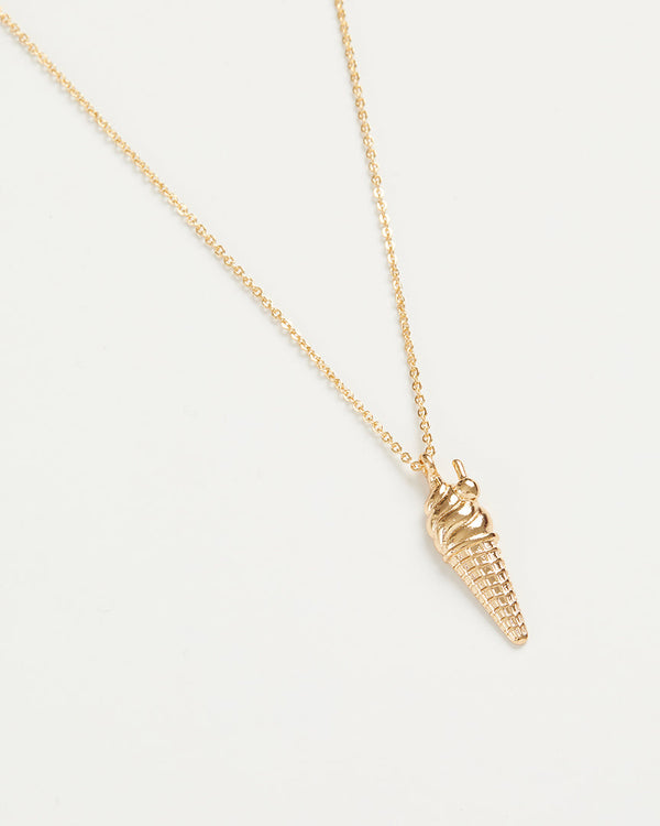 Fable England Gold Ice Cream Long Necklace