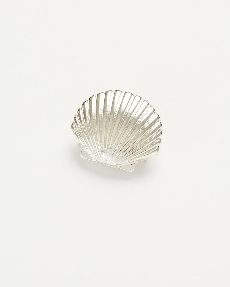 Fable England Silver Shell Brooch