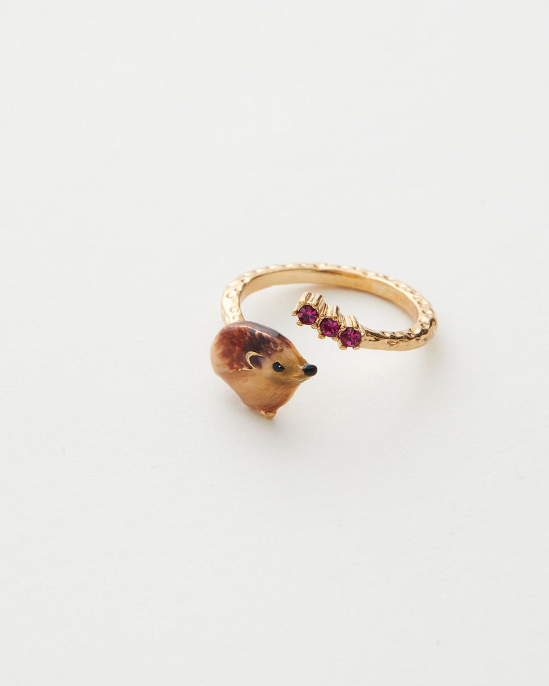 Fable England Enamel Hedgehog Ring