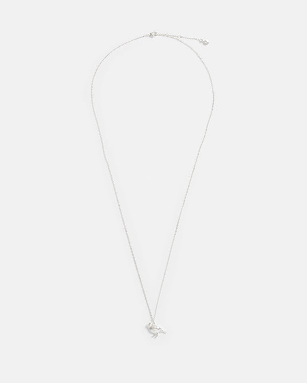 Silver Blue Tit Long Necklace