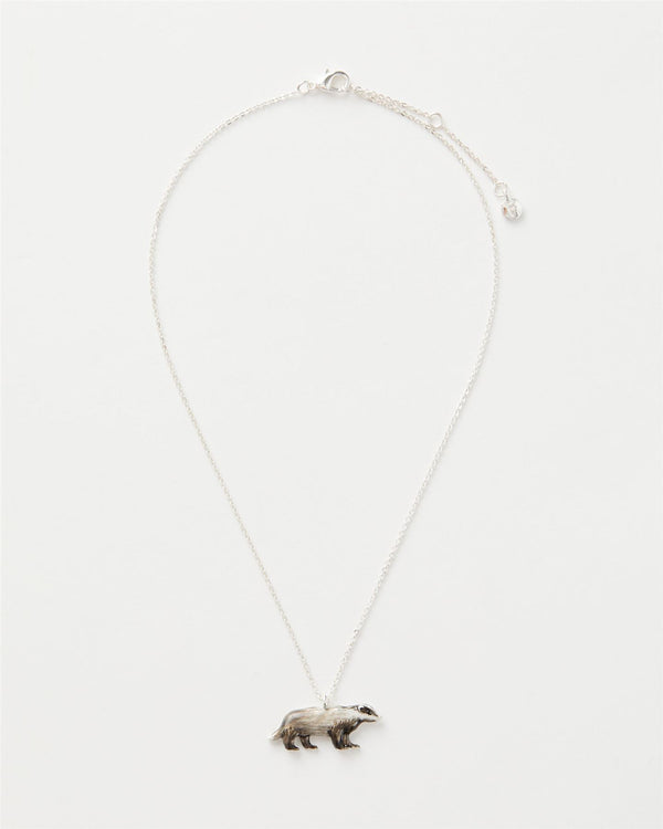 Enamel Badger Short Necklace