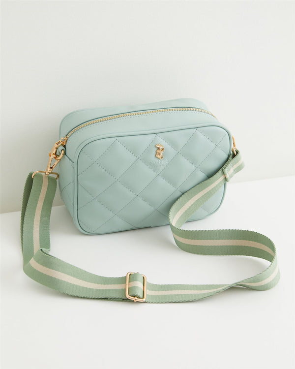 Soft Sage Quilted Camera bag